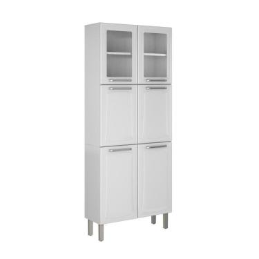 Imagem de Paneleiro Duplo 2 Portas de Vidro 5 Prateleiras IPLDV-80 Tarsila Itatiaia Branco