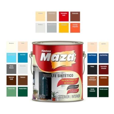 Imagem de Esmalte Sintético Brilhante 3.6L Maza Metal e Madeira, cinza médio