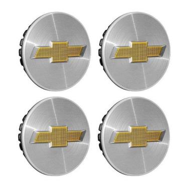 Imagem de Jogo Calotinha 58mm Centro de Roda GM Onix Cruze Agile Cobalt Prisma 2