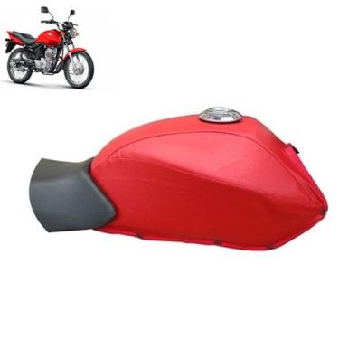 Imagem de Capa do Tanque Com Colchete CG Titan Fan 150 2009 2013 Vermelho - Pira