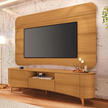 Imagem de Painel Tv 80 Pol 200cm Arven E Rack Sala Yang Cinamomo H01 - Mpozenato