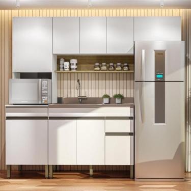 Imagem de Armário de Cozinha Completa 120 com Balcão para pia 9 Portas Madrid - 
