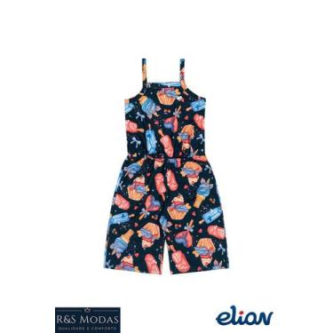 Imagem de Macacão infantil Elian Sorvete, Azul, 4