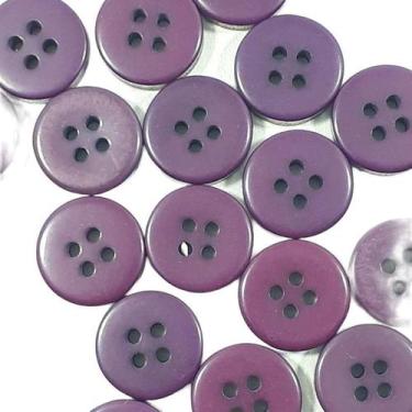 Imagem de Botão Marrom 19mm 4 Furos Plástico Abs Brilho 50Un 100Un 200Un vestido