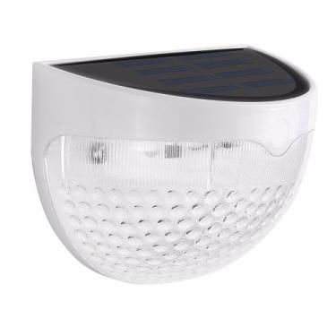 Imagem de Kit 4 Luminárias Solar Led Externa Branca Parede Muro - SuperSolar