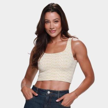 Imagem de Top Colcci Jacquard Feminino, Bege, EP