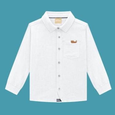 Imagem de Camisa Menino em Tricoline Flamê Branco - Milon, 1
