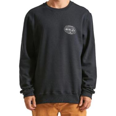 Imagem de Moletom Hurley Careca Global WT24 Masculino Preto, Preto, P