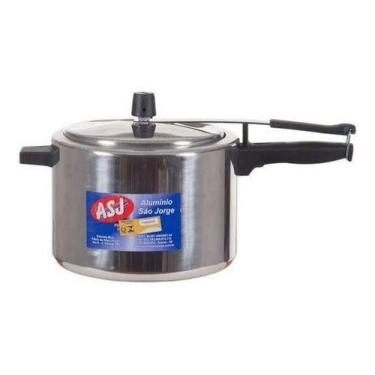 Imagem de Panela De Pressão 7 Litros Polida Asj - Aluminio São Jorge, Prateado