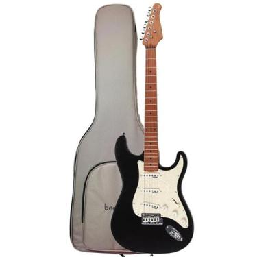 Imagem de Guitarra Benson Stratocaster Hardy 901 BK/WP Black C/ Bag