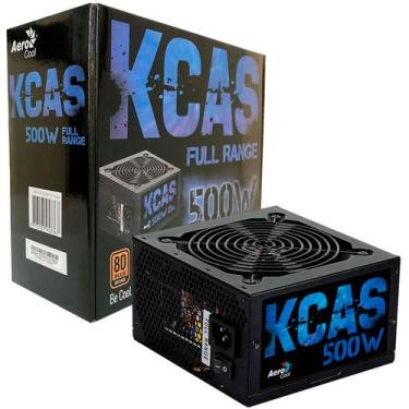 Imagem de Fonte Gamer Aerocool KCAS 500W Real, 80 Plus Bronze, Bivolt Automática