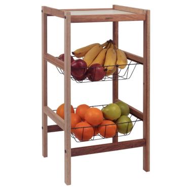 Imagem de Fruteira Utilínea em Madeira Mista com Estante e 2 Cestos 33cm para Cozinha Tramontina