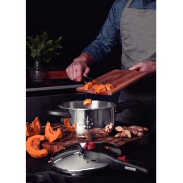 Imagem de Jogo de Caçarola Solar 3 Peças com Panela de Pressão 4,5L Aço Inox Fundo Triplo Inox Tramontina