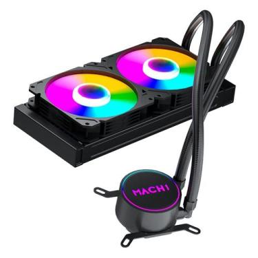 Imagem de Water Cooler MACH1 Logic, RGB, 240mm, AMD e Intel, Preto - GK240