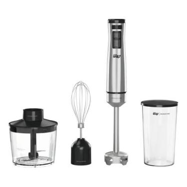 Imagem de Mixer 3 Em 1 WAP WM1 Processador Portátil Inox com Batedor de Claras, 