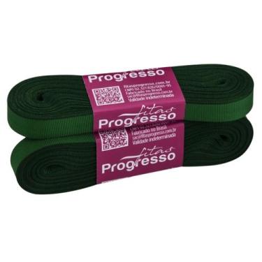 Imagem de Fita de Gorgurão Progresso 11mm Nº2 c/ 10 Metros - Verde Bandeira