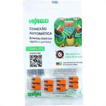 Imagem de Conector Emenda Wago Flow 3Polo 4Mm Com 4Pecas 413