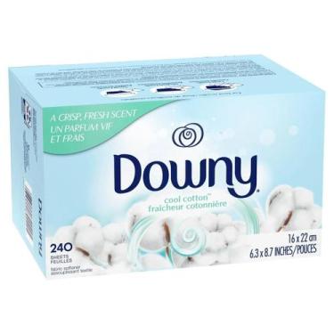 Imagem de Downy Cool Cotton Lenço Amaciante Secadora de Roupa - 240 Unidades