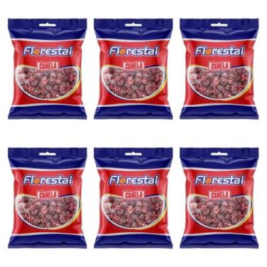 Imagem de Kit 06 Bala Florestal Bolinha de Canela 122g