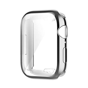 Imagem de Case TPU Capa Proteção Total compatível com Apple Watch 45mm Series 7 - Marca LTIMPORTS (Prata)