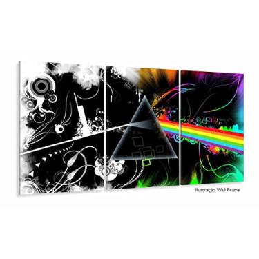 Imagem de Genérico Quadro Decorativo Pink Floyd Rock Dark Side The Moon Mosaico 3 peças