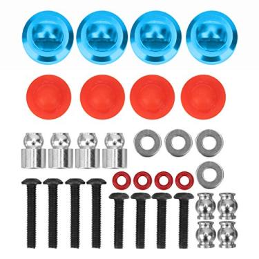 Imagem de Vbest life Kit de tampas de choque de liga de alumínio para HSP/RGT/Himoto/REDCAT 1/10 RC Carros 1/10 controle remoto peças de atualização do amortecedor de carro (azul)