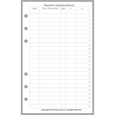 Imagem de Planners and Organizers for The Franklin Covey Compact Size or Personal Wide Notebook, Payment/Expense Record and Check Register