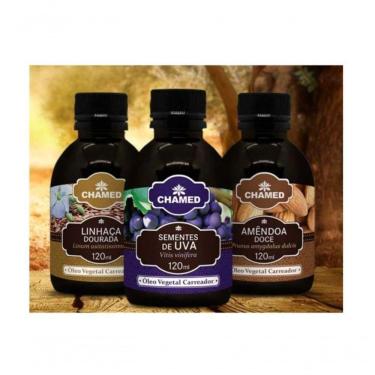 Imagem de Óleo Vegetal De Amêndoa Doce + Semente De Uva + Linhaça Dourada