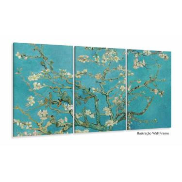 Imagem de Quadro Van Gogh Amendoeira Em Flor Decorativo 120x60 3 peças