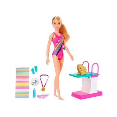 Imagem de Boneca Barbie Dreamhouse Adventures Nadadora - Com Acessórios Mattel (