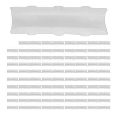 Imagem de Pssopp 100 peças clipe de filme de estufa prédios de jardim clipe de tubo moldura de estufa kit de conector de grampo de tubo de grampo de tubo (22-branco)