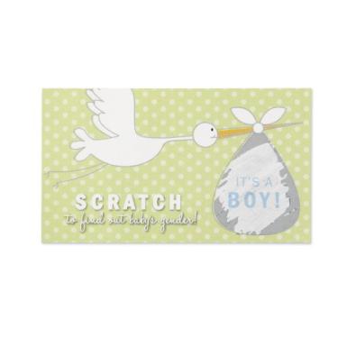 Imagem de Wilton 1004-1564 Baby Reveal Stork Scratch Off Boy para convite de casamento, 10 unidades
