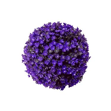 Imagem de Buchinha Bola De Planta Artificial 18cm Roxo Escuro Decoração