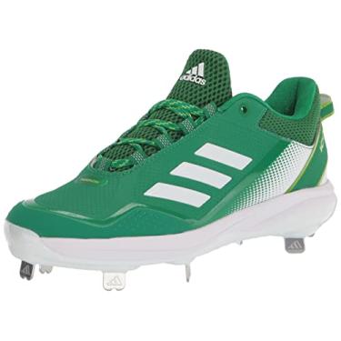 Imagem de adidas Icon 7 Tênis de beisebol masculino, Branco/verde equipe/Team Sol semi verde, 10