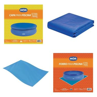 Imagem de Kit Capa + Forro Para Piscina Splash Fun 6700 E 7800 Litros - Mor