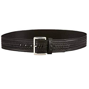 Imagem de Aker Leather Cinto de guarnição B08, 3,8 cm de largura, trama de cesta, 106,6 cm, preto