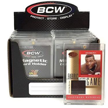 Imagem de BCW Suporte magnético para cartão – Espessura 100 PT – Pacote com 16 | Capa protetora para cartão com fecho magnético dourado seguro | Proteção UV, design de acesso rápido para esportes, jogos e