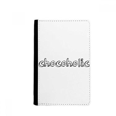 Imagem de Porta-passaporte elegante palavra Chocoholic Notecase Burse carteira capa porta-cartão, Multicolor