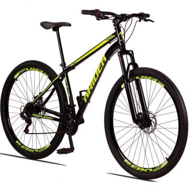 Imagem de Bicicleta 29 Raider Sport Aço 21M Freio a Disco c/ Suspensão Preto+amarelo