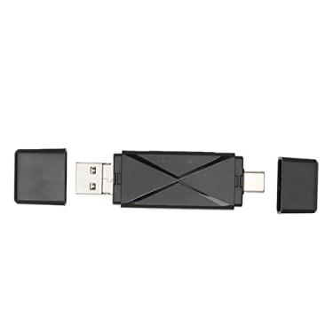 Imagem de Leitor de Cartão de Memória, Conector Ultrafino 3 USB C Interface USB 3.0 MICRO USB Sensível 3 Em 1 Leitor de Cartão de Memória USB para Telefone (Preto)