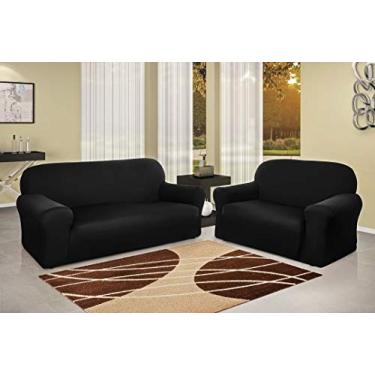 Imagem de Capa Para Sofá Bem Estar Preto - 2 e 3 lugares