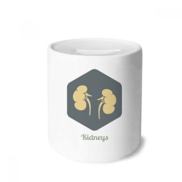 Imagem de DIYthinker Porta-moedas de cerâmica para órgãos internos corporais, caixa para dinheiro nos rins, presente de cofrinho