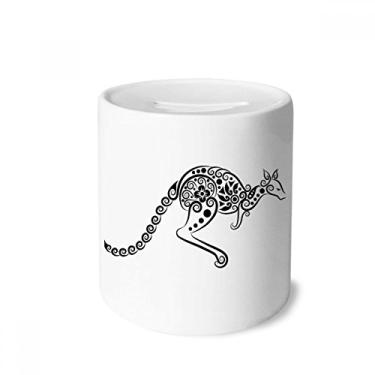 Imagem de DIYthinker Caixa de moedas de cerâmica com ilustração de esqueleto Canguru sabor Austrália