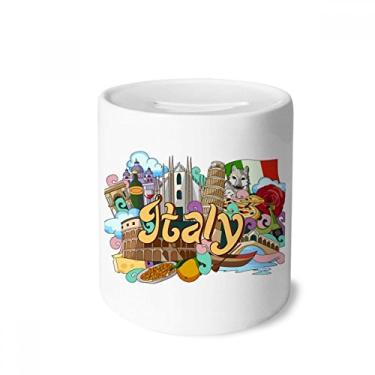 Imagem de DIYthinker Caixa de moedas de cerâmica da Catedral de Milão da Itália, grafite, porta-moedas