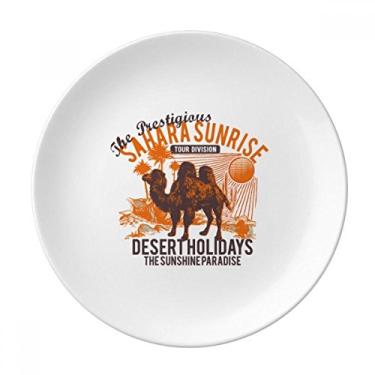 Imagem de Sunshine Paradise Desert Holiday Camel Animal Prato Decorativo Porcelana Salver Prato de Jantar