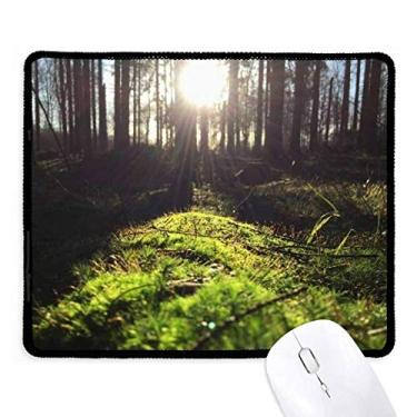 Imagem de Mousepad paisagem natureza florestal borda costurada tapete de borracha para jogos