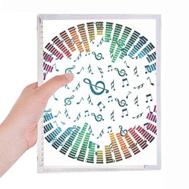Imagem de Caderno de notas musicais Rabow Rotatg preto folha solta diário recarregável artigos de papelaria