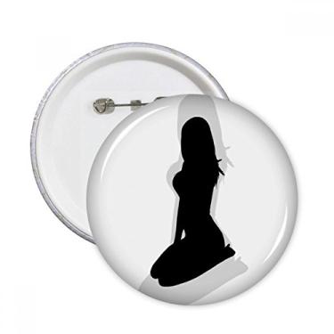 Imagem de Joelheira Posição Feminina Bonita Quente, Broches, Emblema, Decoração de Roupas 5 Peças Presente