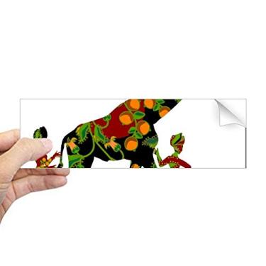 Imagem de DIYthinker Adesivo retangular de girafa africana de mulheres negras aborígenes para notebook, janela decalque