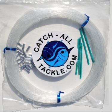 Imagem de Monofilament Fishing Leader Kit 100yds 1.6mm-110kg Clear-Loop protectors crimps